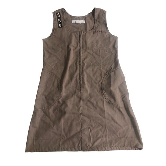 GIRLS SCOUT OF AMERICA - GIRLS 8 - BROWN SLEEVELESS UNIFORM DRESS - Picture 1 of 8